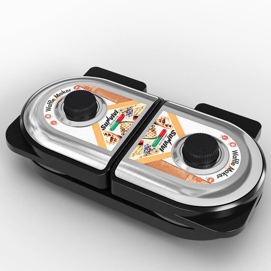Dual Waffle Maker: Heart Waffle & Classic Waffle Iron