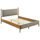 Mason 46-inch Full Panel Platform Bed Grey and Light Brown