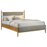 Mason 46-inch Full Panel Platform Bed Grey and Light Brown