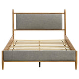 Mason 46-inch Full Panel Platform Bed Grey and Light Brown