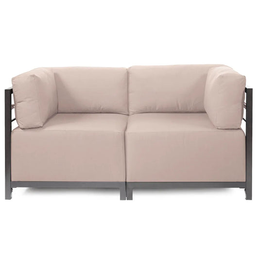 Axis Ottoman Seascape Sand Titanium Frame