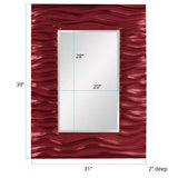 Zenith Mirror - Glossy Burgundy