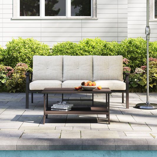 2 Piece Patio Conversation Set with Coffee Table