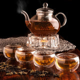 27oz Glass Teapot Infuser & 4 Tea Cups Gift Set