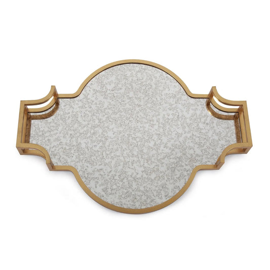 High Society Antiqued Gold Tray