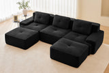CORDELIA 117" 3-Seater Sofa with 2 Ottomans