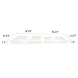 Saint Tropez Square Tray Set of 2 - Chalk