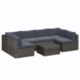 7-Piece Modular Outdoor Sectional Wicker Patio Furniture Set