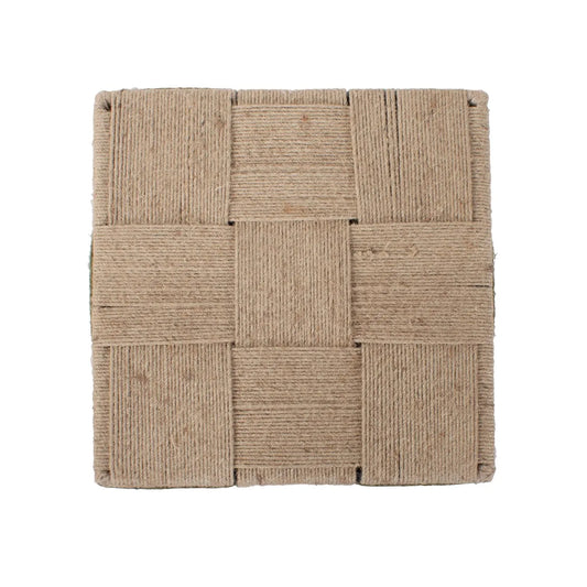 Escobedo Square Jute Side Table