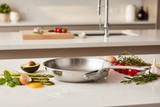 Mauviel M'Cook SB 5-Ply Frying Pan With Brushed Cast Stainless Steel Handle, 7.8-In