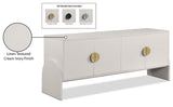 Beckwith Cream Sideboard: Stylish Buffet with Custom Handles, Linen Textured Finish & Modern Design