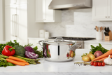 Mauviel M'Cook SB 5-Ply Stewpan With Lid,Brushed Cast Stainless Steel Handles, 6.1-Qt