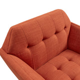 Modern Mid-Century Accent Arm Chair, Spice Red *