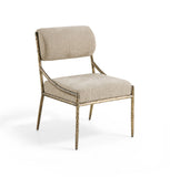 Bastille - Upholstered Dining Side Chair (Set of 2) - Brass Frame