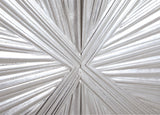 Silverton Contemporary Silver Leaf Sideboard with Hand-Carved Sunburst Design for Elegant Dining