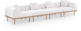 Laguna - 4 Piece Resilient Water Resistant Fabric 142" Upholstered Outdoor Patio Modular Sofa