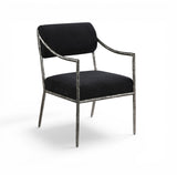 Bastille - Upholstered Dining Arm Chair (Set of 2) - Silver Frame