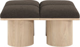 Pavilion - 4 Piece Modular Bench With Natural Base