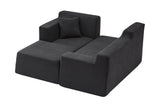 Livo 96" Corduroy Chaise Sofa