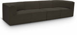 Ollie 128" Boucle Fabric Upholstered 4pc. Modular Sofa