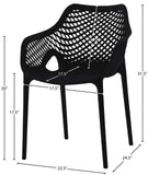 Mykonos Contemporary Outdoor Patio Dining Chair Set (Set of 4)