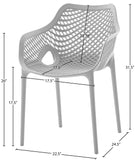 Mykonos Contemporary Outdoor Patio Dining Chair Set (Set of 4)
