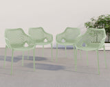 Mykonos Contemporary Outdoor Patio Dining Chair Set (Set of 4)