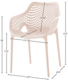Mykonos Contemporary Outdoor Patio Dining Chair Set (Set of 4)