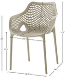 Mykonos Contemporary Outdoor Patio Dining Chair Set (Set of 4)