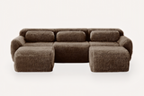 MELLOW 114" 3-Seater Sofa with 2 Ottomans