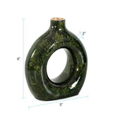 Renaldi Emerald Gold Round Vase- Medium