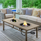 Ice Tub Aluminum Fire Pit Table Gas Propane Patio Outdoor