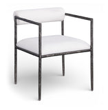 Axis - Linen Textured Cream Fabric Upholstered Dining Chair (Set of 2)
