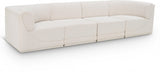 Ollie 128" Boucle Fabric Upholstered 4pc. Modular Sofa
