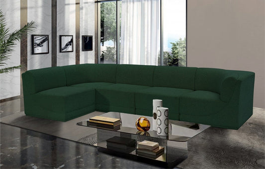 Ollie 128" Boucle Fabric Upholstered 5pc. Modular Sectional