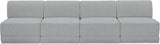 Ollie 120" Boucle Fabric Upholstered 4pc. Armless Modular Sofa