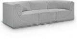 Ollie 98" Boucle Fabric Upholstered 3pc. Modular Sectional