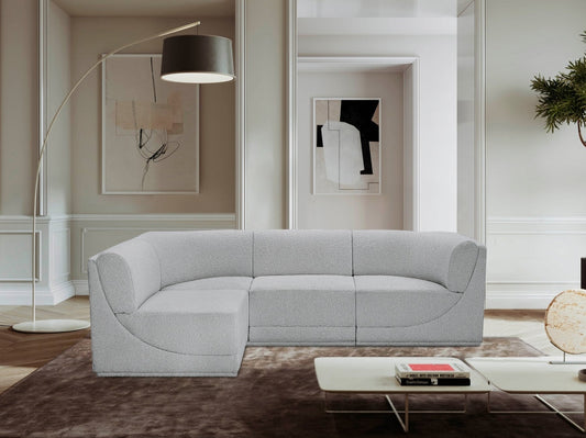 Ollie 98" Boucle Fabric Upholstered 4pc. Modular Sectional