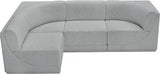 Ollie 98" Boucle Fabric Upholstered 4pc. Modular Sectional