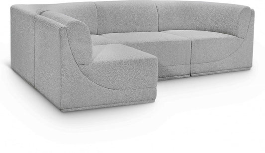 Ollie 98" Boucle Fabric Upholstered 4pc. Modular Sectional