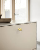 DESIGN3307 Modern Ball Knobs - Heavy-Duty Dresser & Cabinet Hardware | 0.86inch, Champagne Bronze