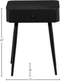 Rylan Night Stand - Modern Metal Storage Table with Drawer for a Stylish and Minimalist Bedroom Decor