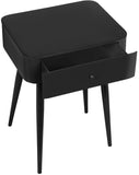 Rylan Night Stand - Modern Metal Storage Table with Drawer for a Stylish and Minimalist Bedroom Decor