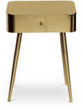 Rylan Night Stand - Modern Metal Storage Table with Drawer for a Stylish and Minimalist Bedroom Decor