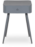 Rylan Night Stand - Modern Metal Storage Table with Drawer for a Stylish and Minimalist Bedroom Decor