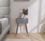 Rylan Night Stand - Modern Metal Storage Table with Drawer for a Stylish and Minimalist Bedroom Decor