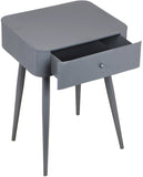 Rylan Night Stand - Modern Metal Storage Table with Drawer for a Stylish and Minimalist Bedroom Decor