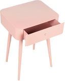 Rylan Night Stand - Modern Metal Storage Table with Drawer for a Stylish and Minimalist Bedroom Decor
