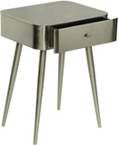 Rylan Night Stand - Modern Metal Storage Table with Drawer for a Stylish and Minimalist Bedroom Decor