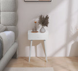 Rylan Night Stand - Modern Metal Storage Table with Drawer for a Stylish and Minimalist Bedroom Decor